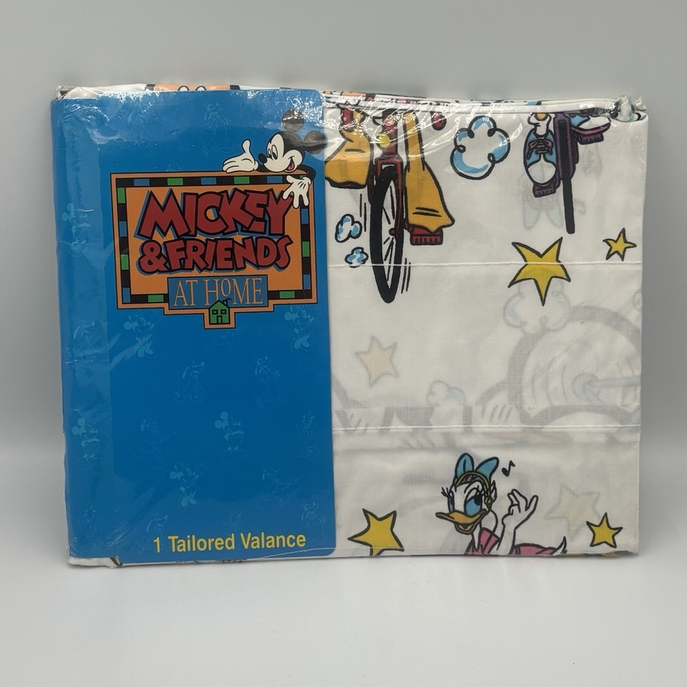 Mickey & Friends At Home Tour De Mick Tailored Valance 80"x14" NOS